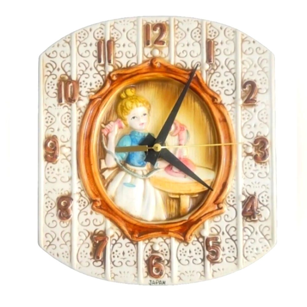 1978 VINTAGE SEARS ROEBUCK Pioneer Women Wall Clock Lowest Price Online!